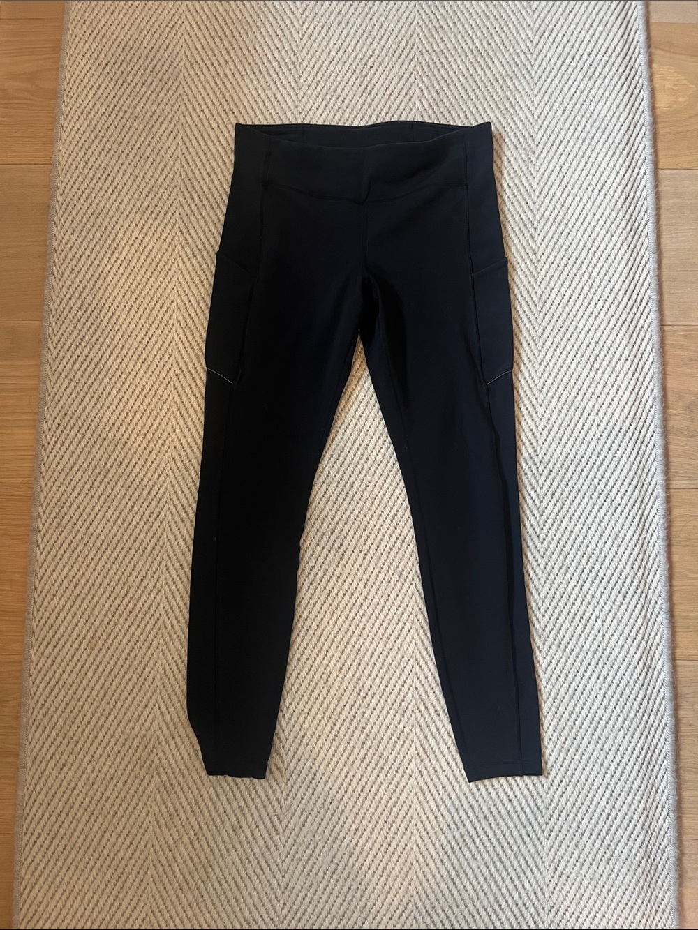 Black High-Waist Lululemon Active Leggings